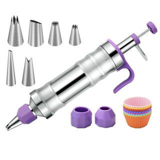 18-Piece Cake Decorating Set with Stainless Steel Piping Tips, Silicone Baking Cups, and Couplers for Frosting and Icing | The Home Depot