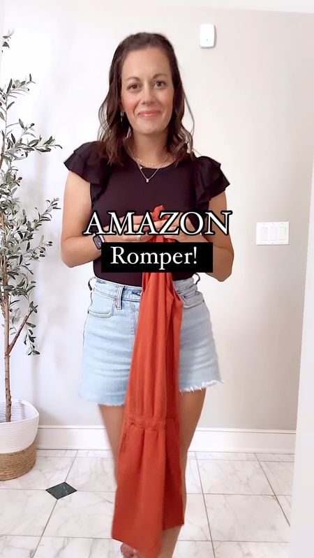 Amazon romper runs true to size or soze up if in between.  I’m wearing a small. 

Easy summer outfit idea!

#LTKover40 #LTKstyletip #LTKfindsunder50