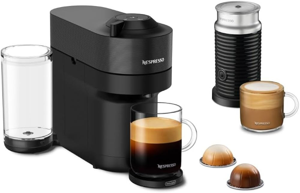 Nespresso Vertuo Pop+ Coffee and Espresso Machine with Aeroccino by De'Longhi, Liquorice Black | Amazon (CA)