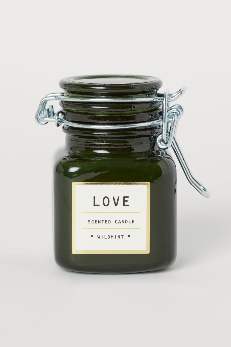 H & M - Small Candle in Glass Jar - Green | H&M (US)