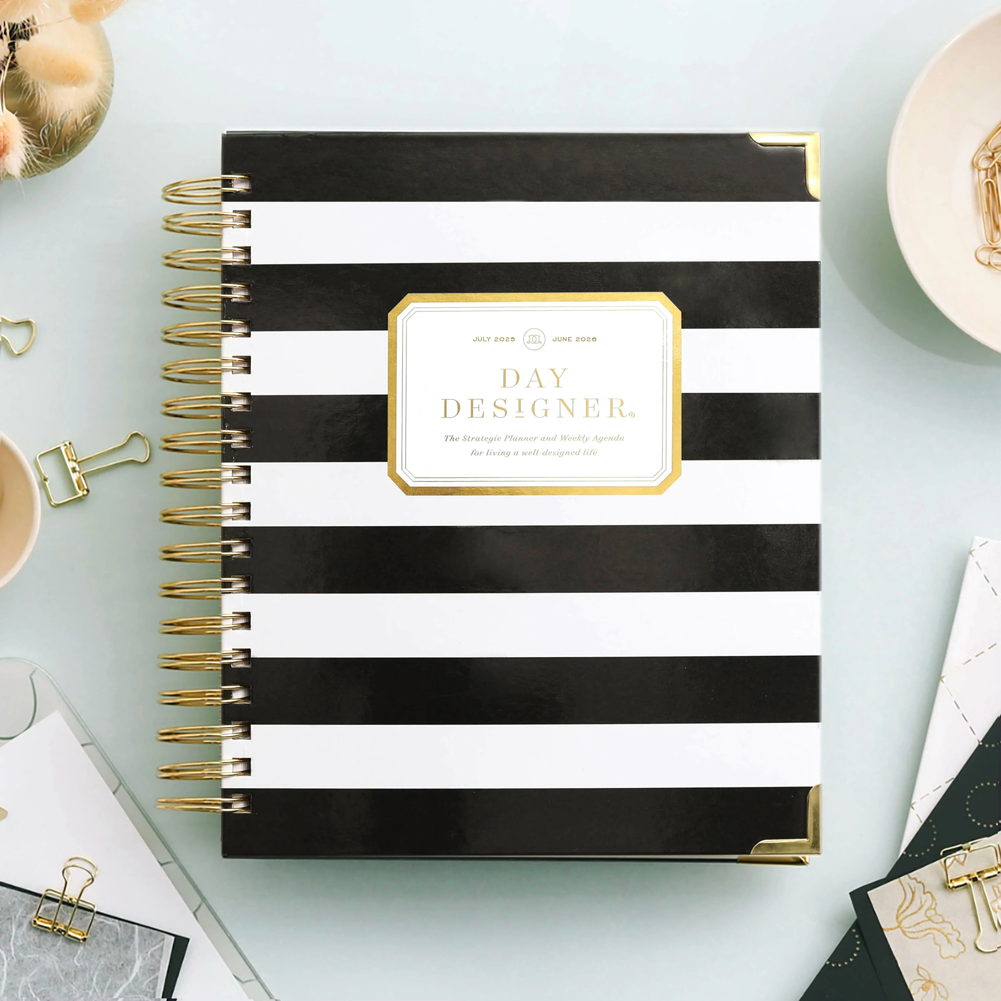 2025-26 Weekly Planner: Black Stripe | Day Designer