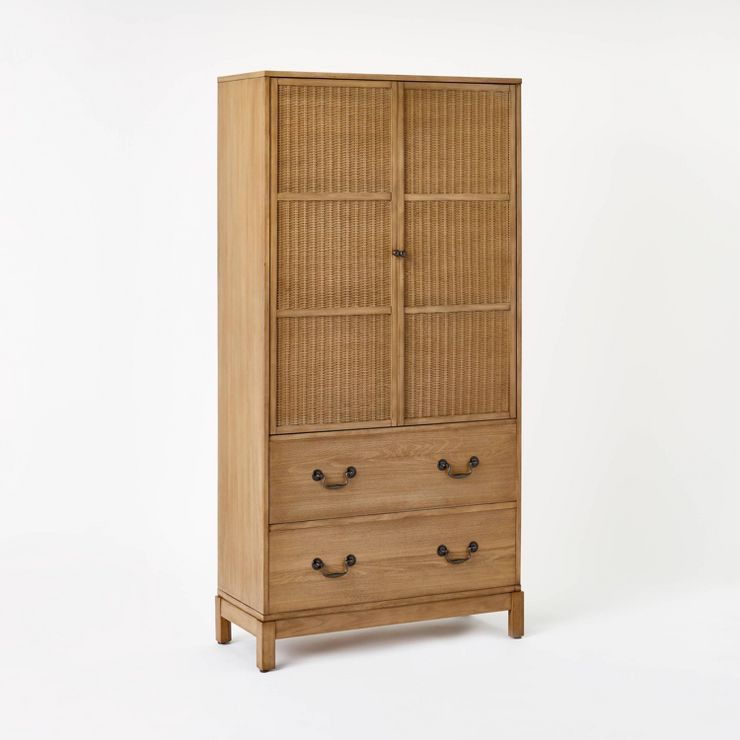 Brandeis Woven Cabinet Brown - Threshold&#8482; designed with Studio McGee | Target