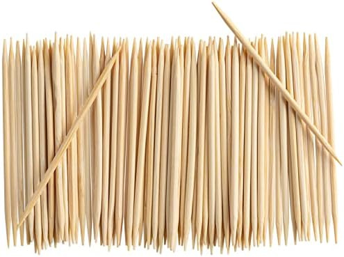 [2000 Count] Bamboo Wooden Toothpicks - Wood Round Double-Points Teeth Tooth Picks | Amazon (US)