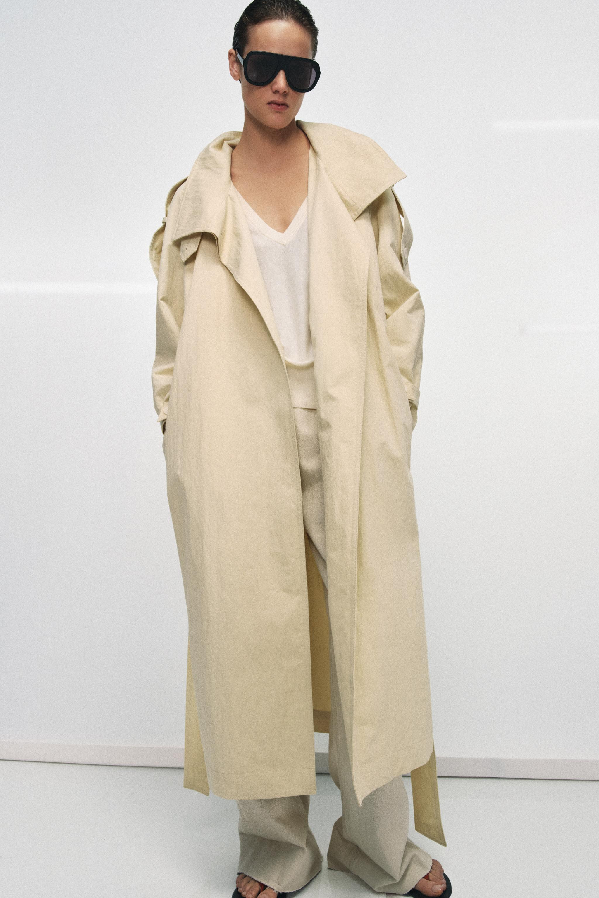 ZW COLLECTION HIGH-NECK TRENCH COAT | Zara US