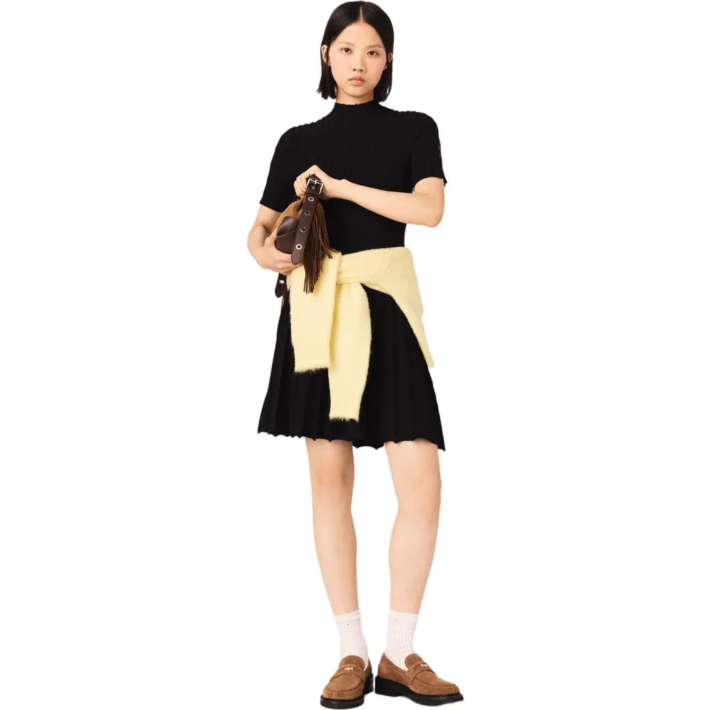maje Mini knit dress in Black at Nordstrom, Size 34 Eu | Nordstrom