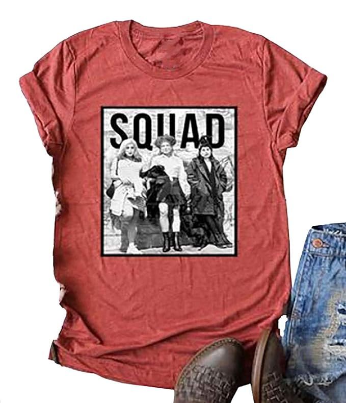 Sanderson Sisters Squad T Shirt Halloween Graphic Tees for Women Hocus Pocus Fall Shirts Funny Ca... | Amazon (US)