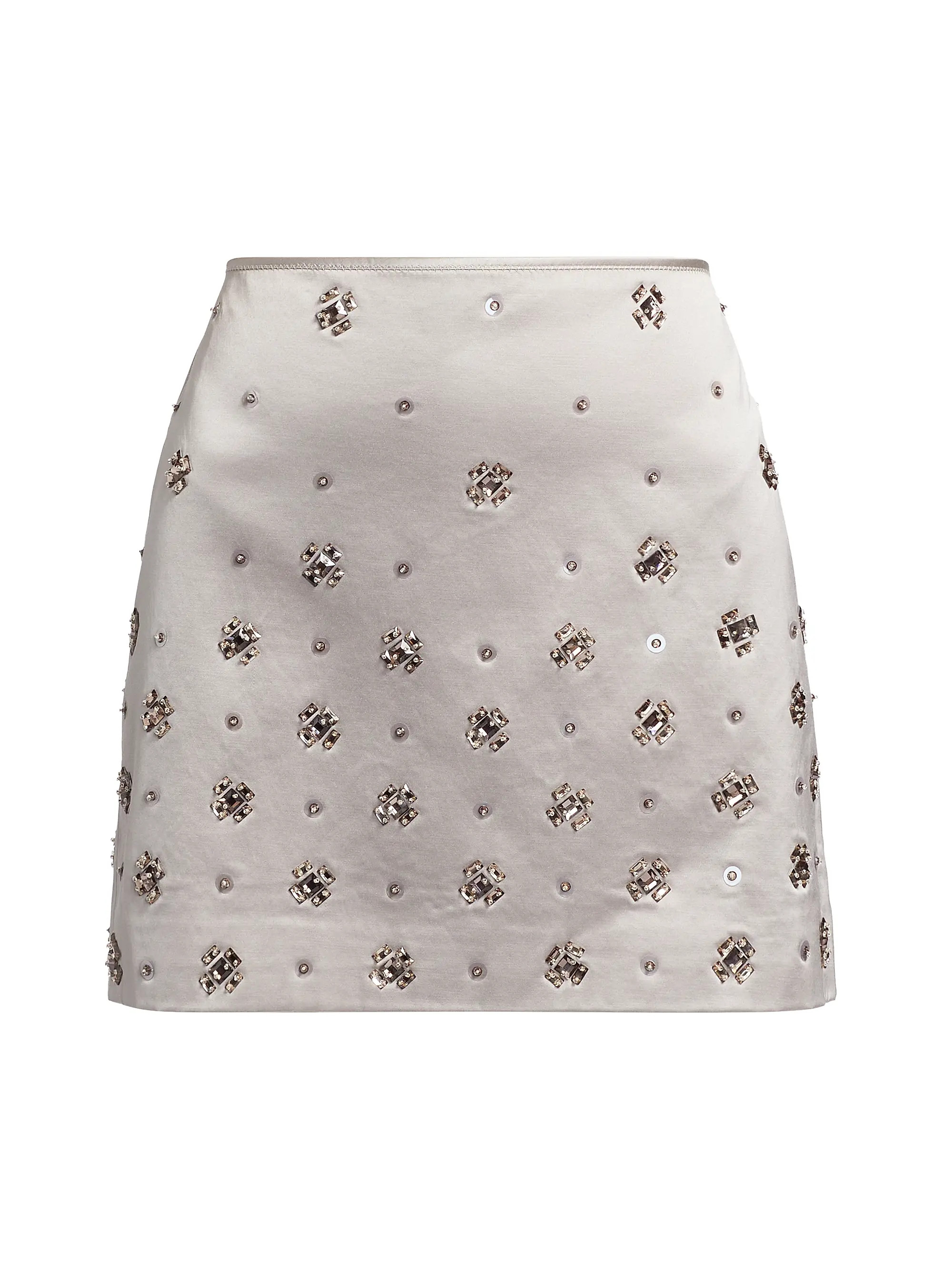 Veronica Beard Olenna Crystal-Embellished A-Line Miniskirt | Saks Fifth Avenue | Saks Fifth Avenue