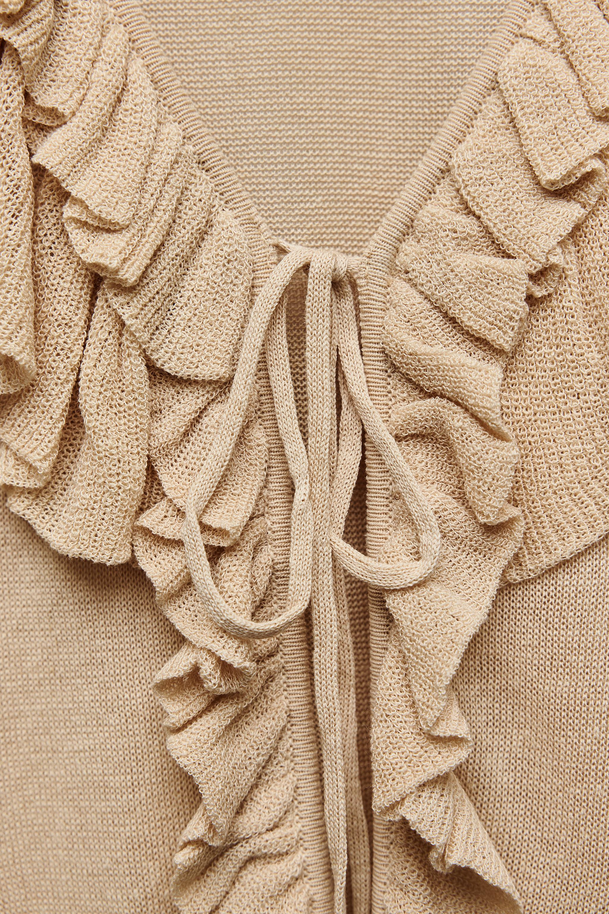 RUFFLED KNIT TOP | Zara US