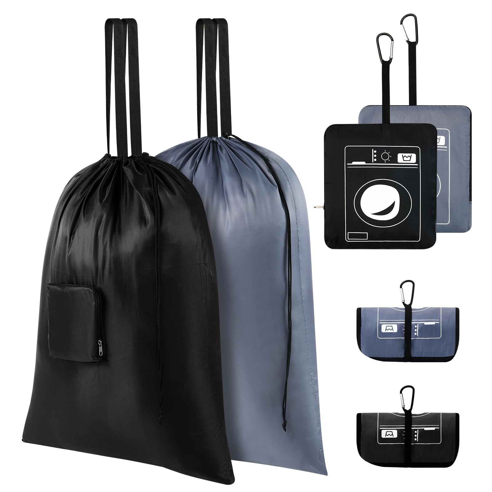 24" x 33" Extra Large Heavy Duty Laundry Bag With Handles, Travel Laundry Bag for Dirty Clothes, ... | Amazon (US)