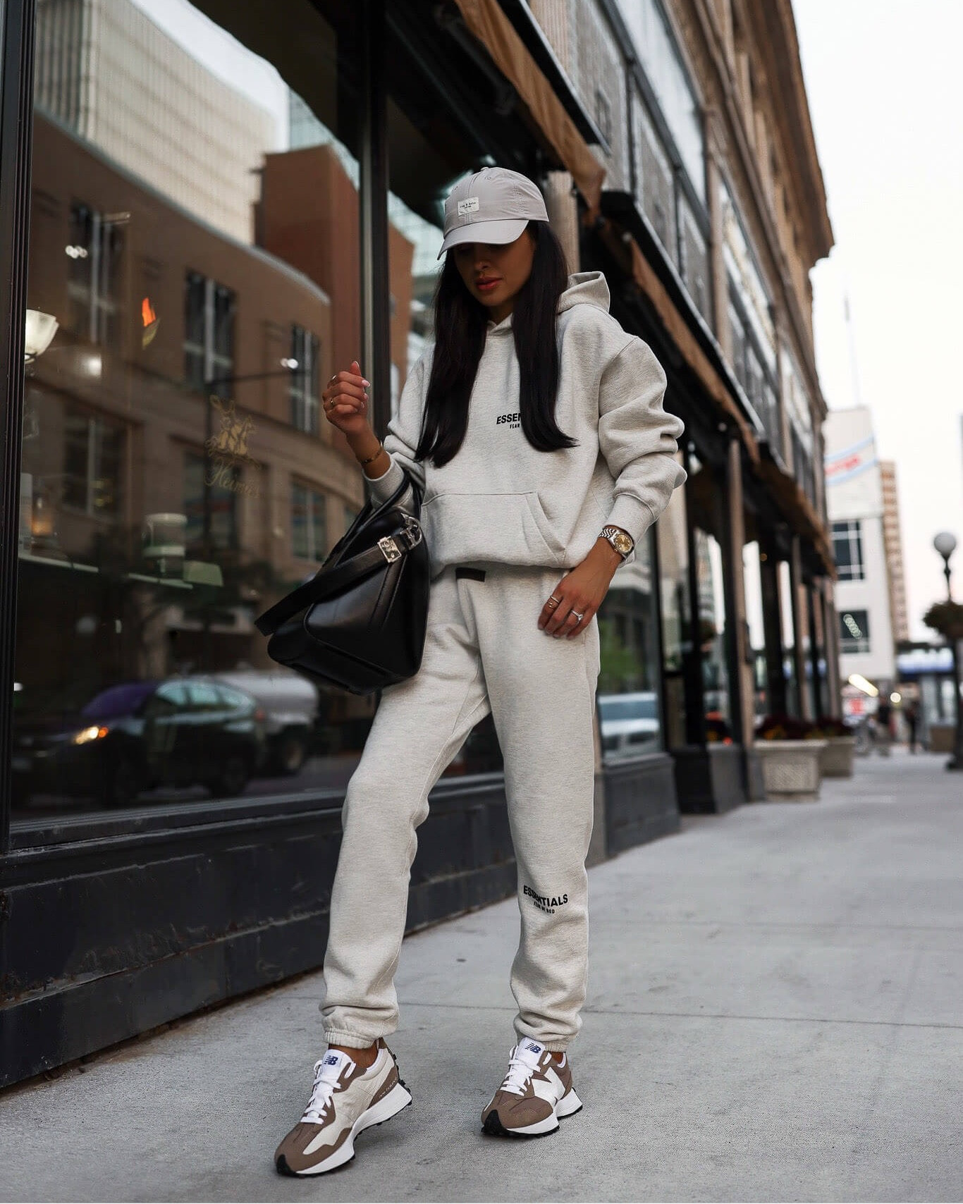 Casual spring outfit ideas 
Fear of god essentials hoodie
Fear of god essentials sweatpants
Almost sold out - linking other options I’m living
New balance 327 sneakers 



#LTKstyletip #LTKshoecrush #LTKunder100