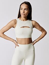 Ribbed Cut Out Bra | Carbon38