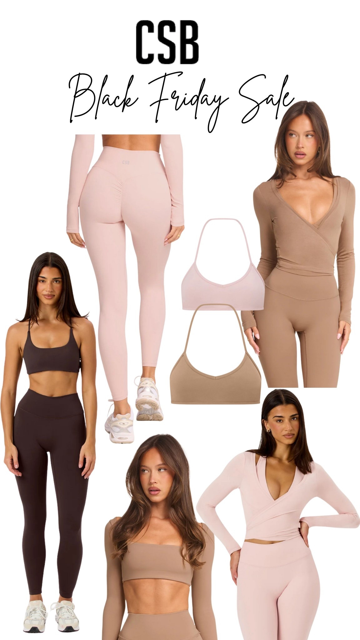 Csb crop shop boutique Black Friday sale ballet wrap top matching set brown workout set blush pink workout set. Scrunch or non scrunch leggings 

#LTKfitnessgoals #LTKCyberWeek #LTKSaleAlert