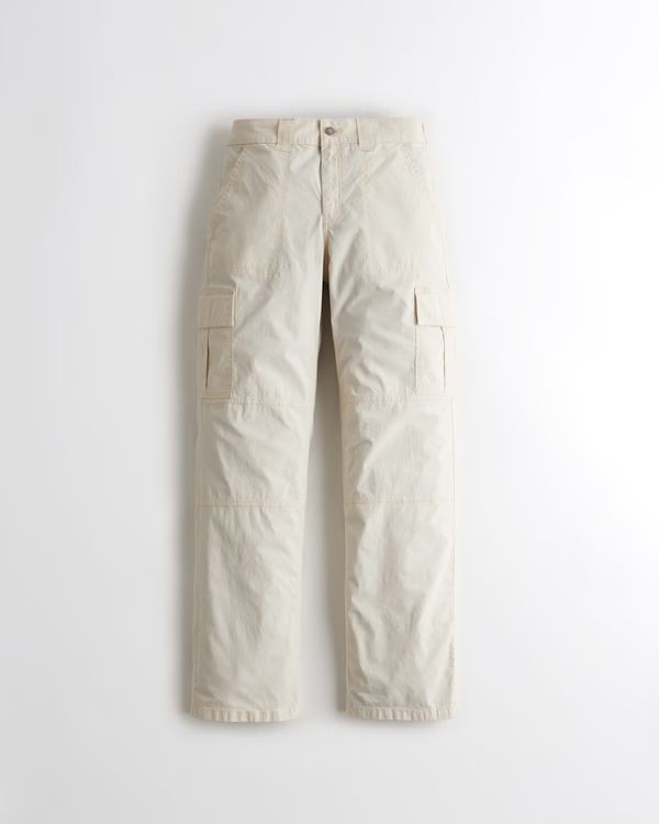 Women's High-Rise Poplin Vintage Baggy Cargo Pants | Women's Bottoms | HollisterCo.com | Hollister (US)
