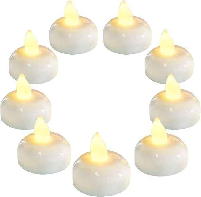 Homemory 36 Pack Flameless Floating Candles, Warm White Led Flickering Tealight Candles in Bulk, ... | Amazon (US)