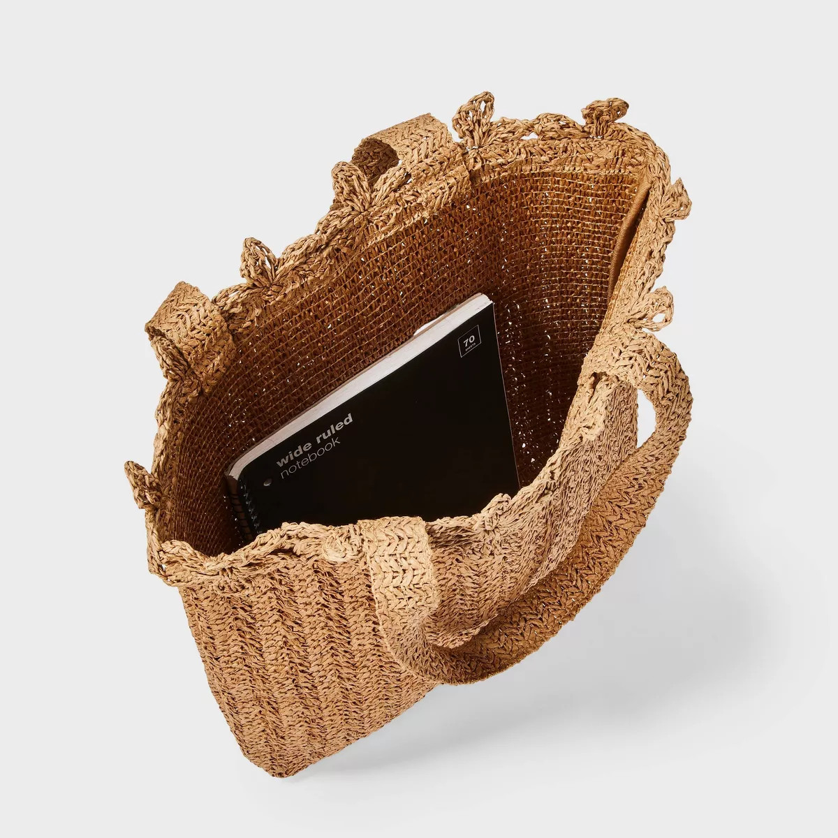 Straw Large Floral Print Tote Handbag - A New Day™ | Target