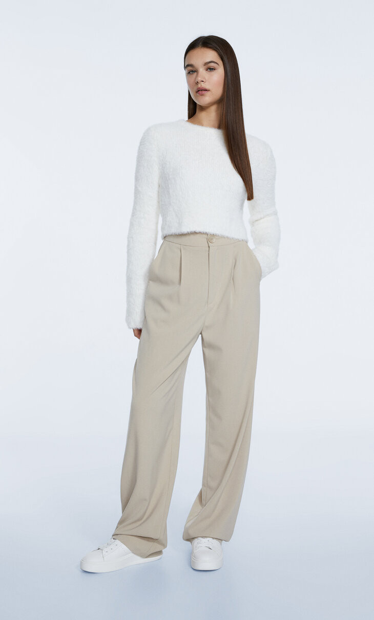 Wide-leg trousers | Stradivarius (UK)