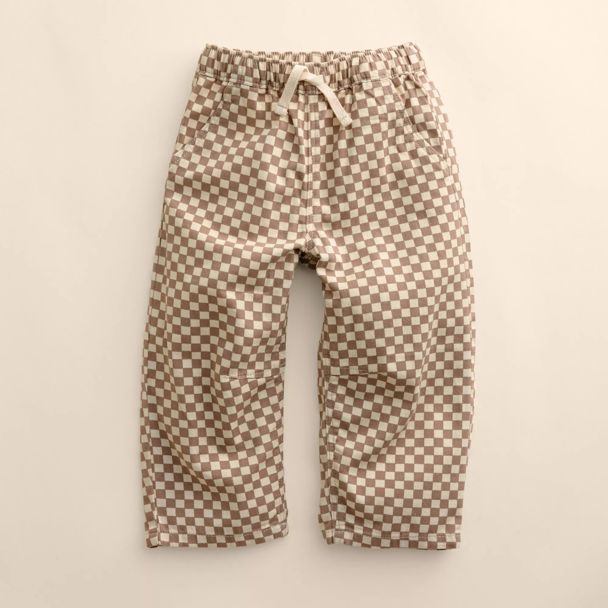 Baby & Toddler Little Co. by Lauren Conrad Organic Baggy Twill Pants, Toddler Unisex, Size: 18 Months, Ivry Checker | Kohl's
