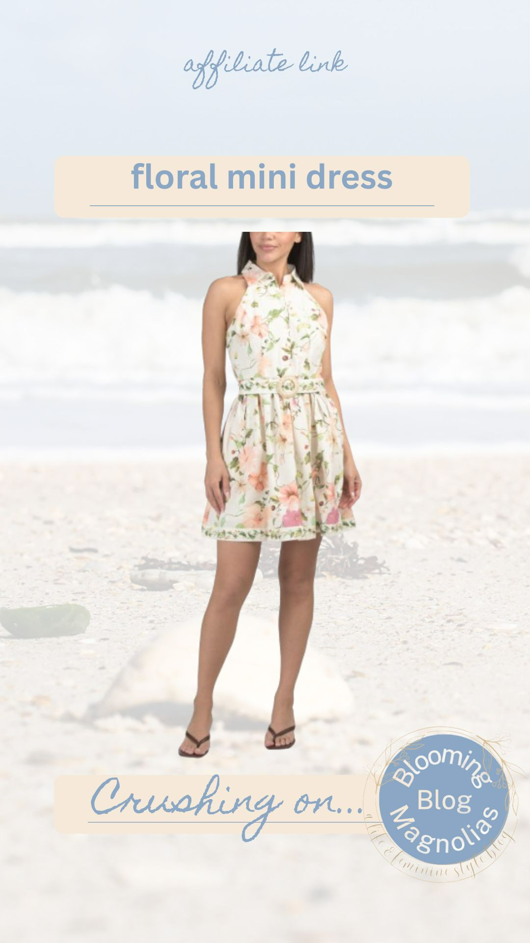 Floral spring mini dress 

 