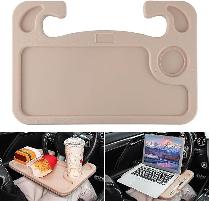 JUSTTOP Car Steering Wheel Desk, Travel Car Accessories, Car Stand Trays for Eating, Multipurpose... | Amazon (US)