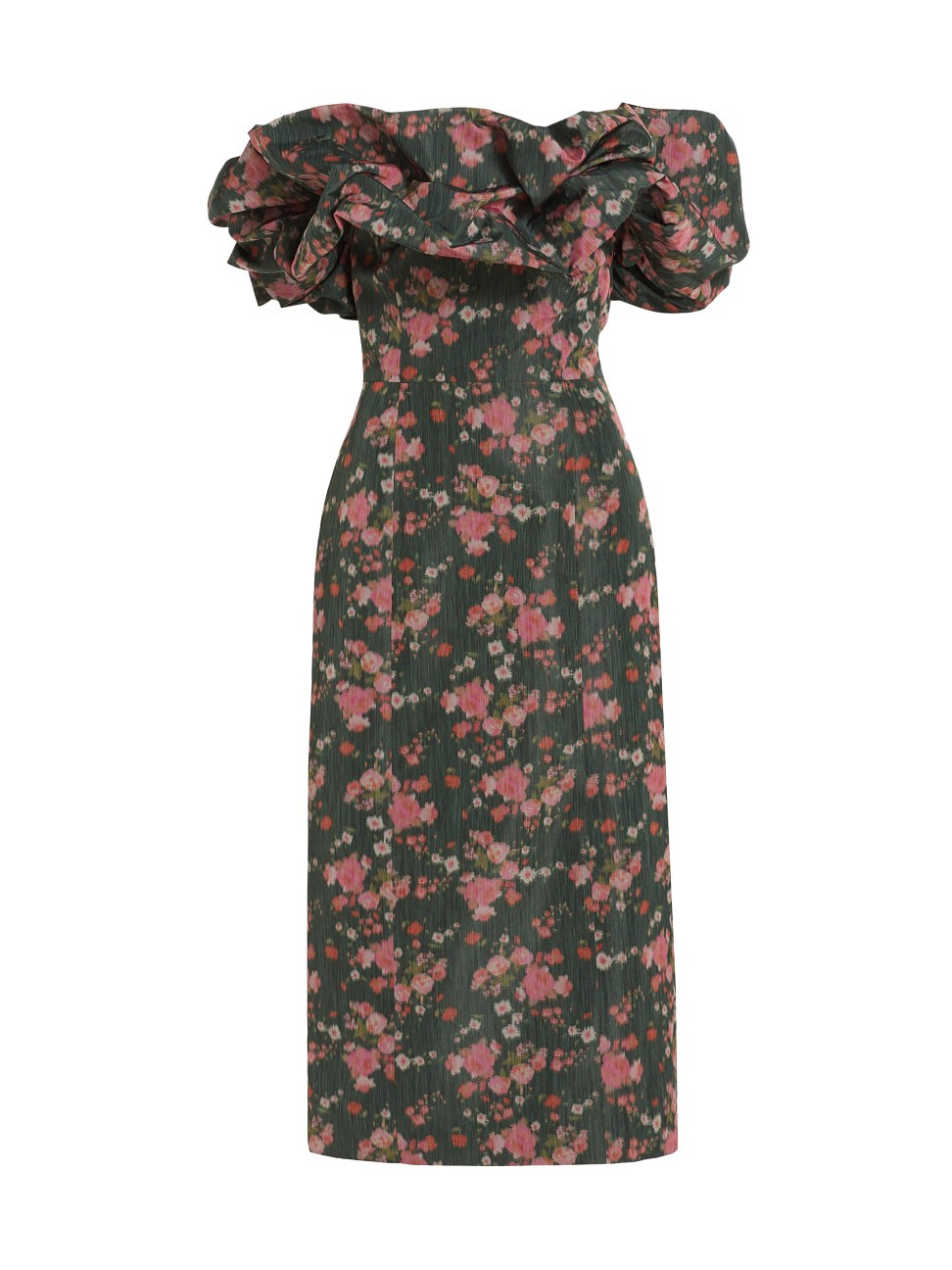Women's Polly Floral Ikat Off-The-Shoulder Gown - Black Floral Ikat - Size 4 | Saks Fifth Avenue