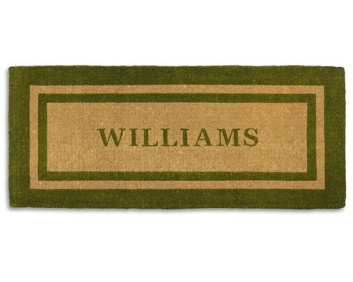 Double Border Doormat, Double Door, Green | Williams-Sonoma