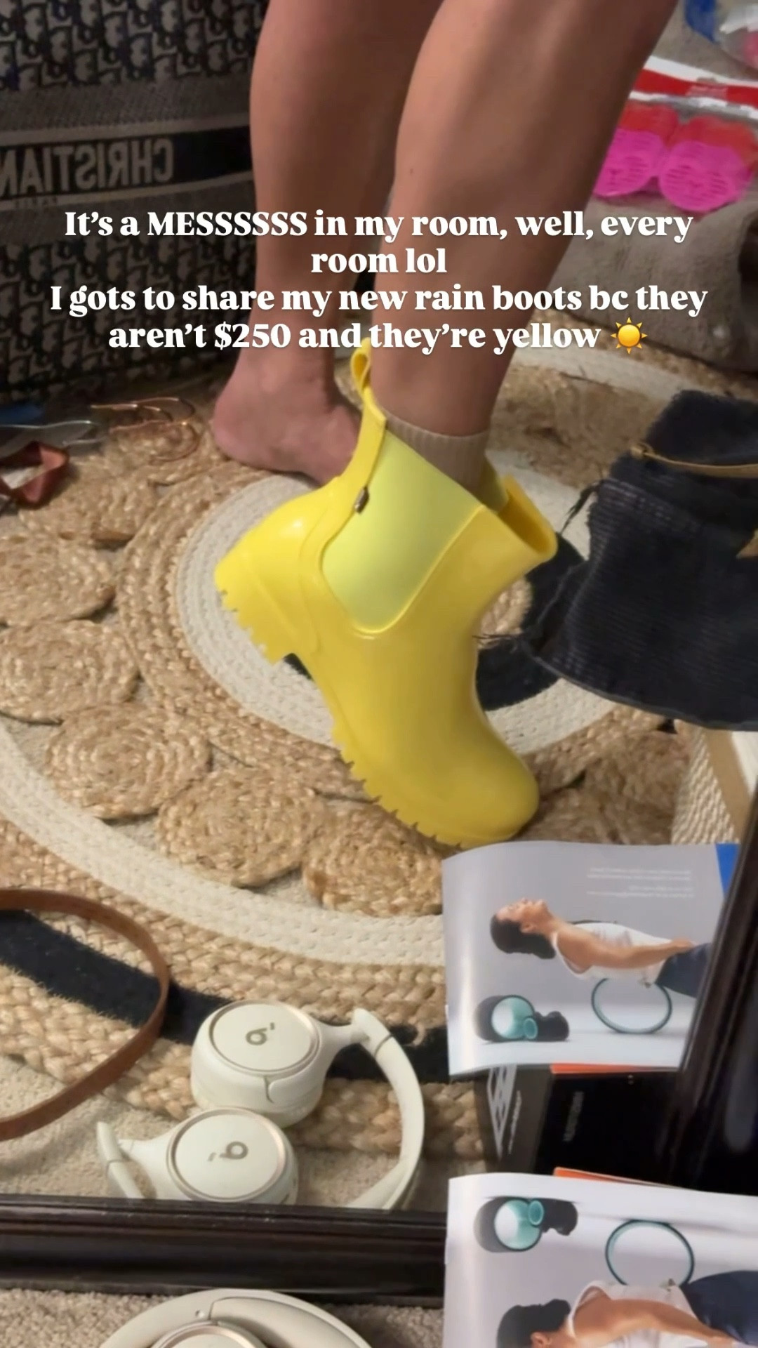 Size up in the boots! I’ll rant later about the $250 pair but these were less than $50, great quality and it was the reviews and they’re yellow!!! #sold 
My “boxers” are linked. I have almost every print they make bc I LOOOOVE THEM! Wearing size medium and I can pull off a small; they have pockets 

#LTKmomlife #LTKselfcare #LTKootd