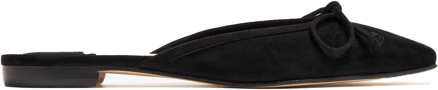 QIV Flat Mules for Women Square Toe Ballet Flats Backless Loafers | Amazon (US)