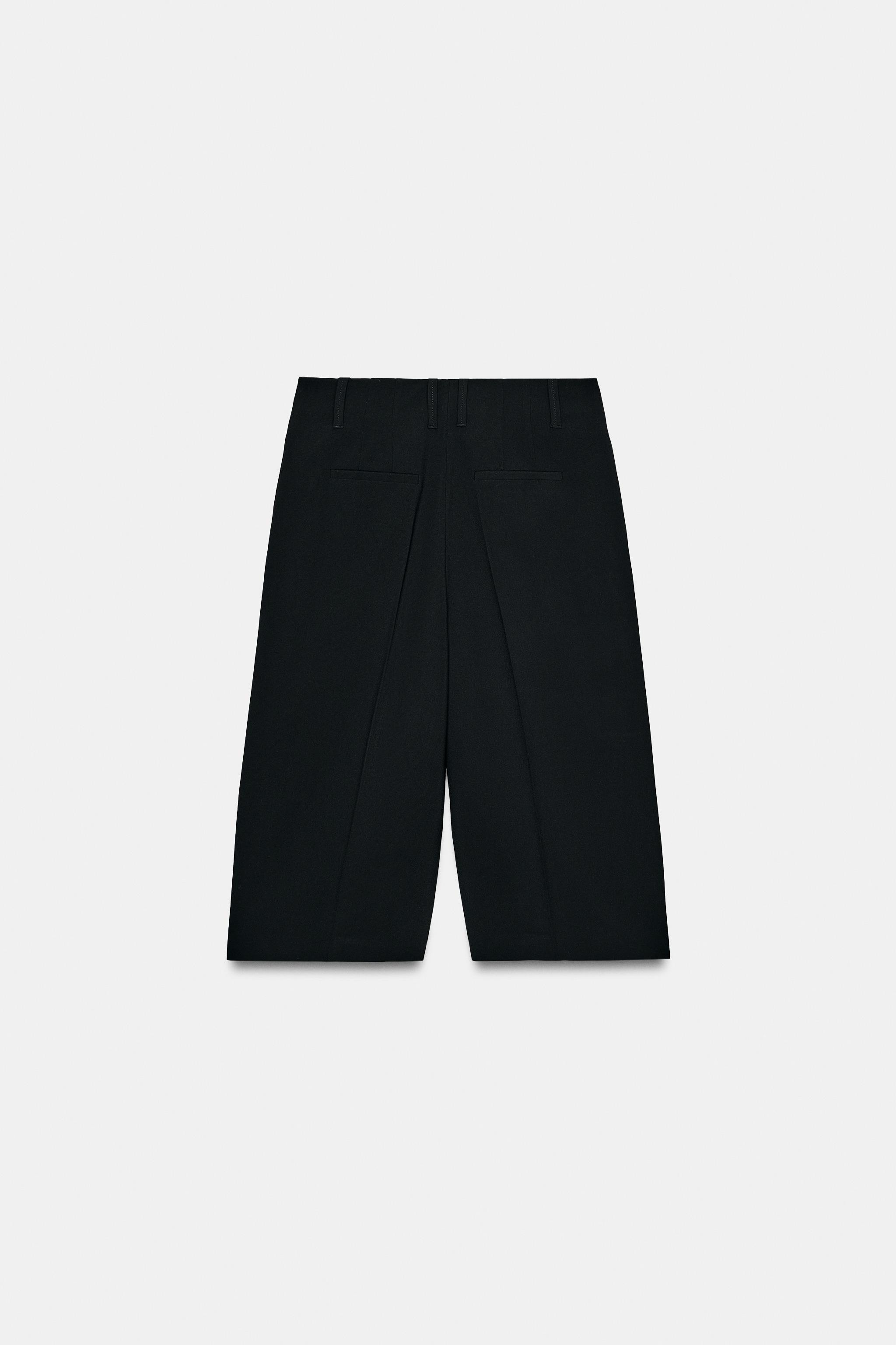 STRAIGHT BERMUDA SHORTS WITH SEAM ZW COLLECTION | Zara UK