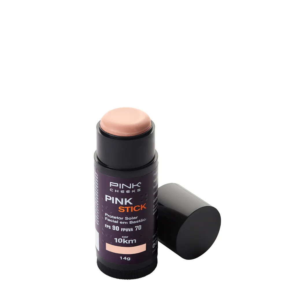 Protetor Solar Facial com Cor Pink Cheeks Pink Stick FPS 90 FPUVA 70 10Km 14 g | Amobeleza (BR)