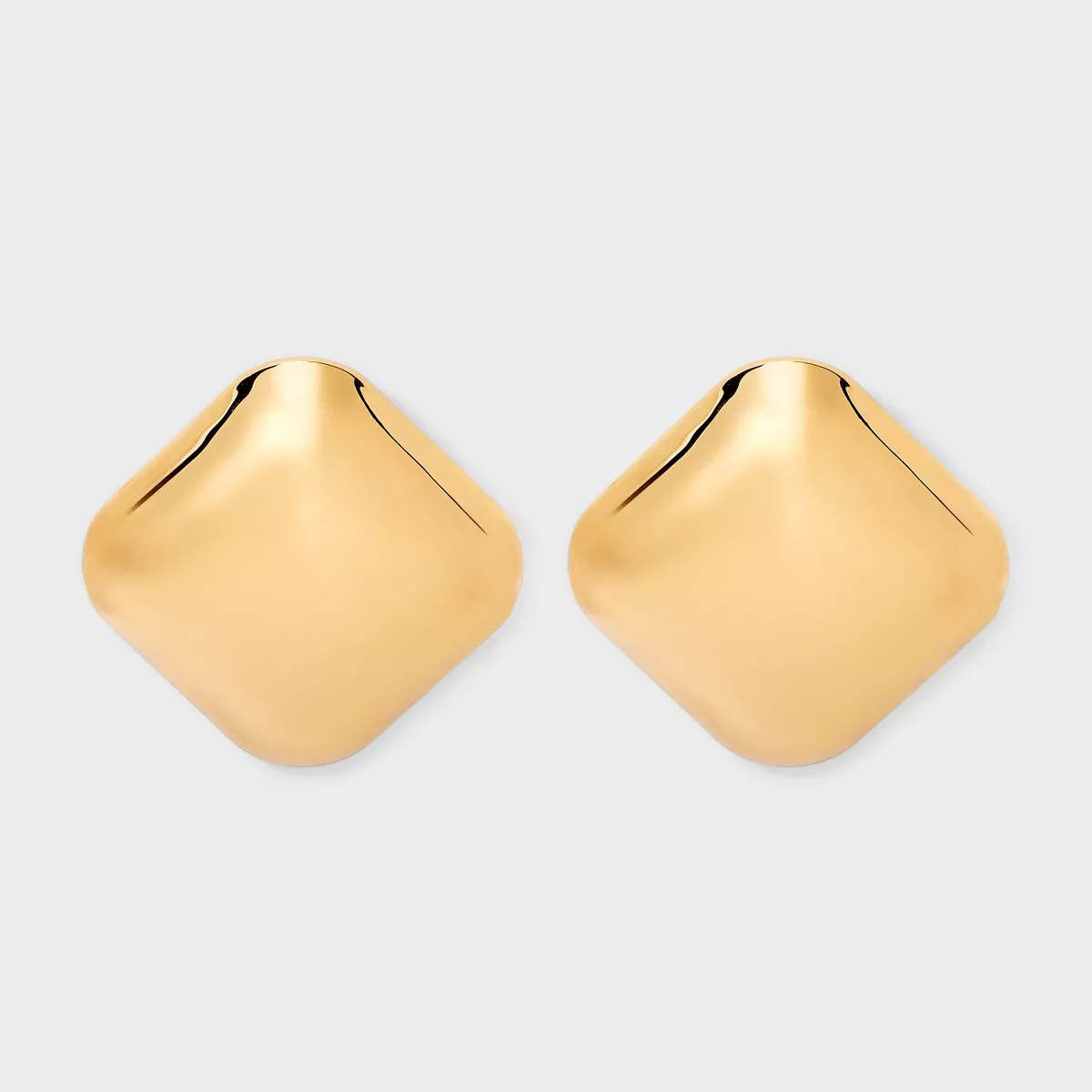 Square Domed Earrings - A New Day™ Gold | Target