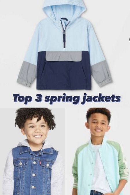 My top 3 picks for target spring jackets for boys. The top jacket and denim jacket are toddler boy sizing and the zip up jacket is boys sizing. 
Toddler boys spring jackets
Kids jackets for spring
Baby boy jackets
Target find
Target kids 
Target mom 
Denim jackets for kids 

#LTKfamily #LTKbaby #LTKkids