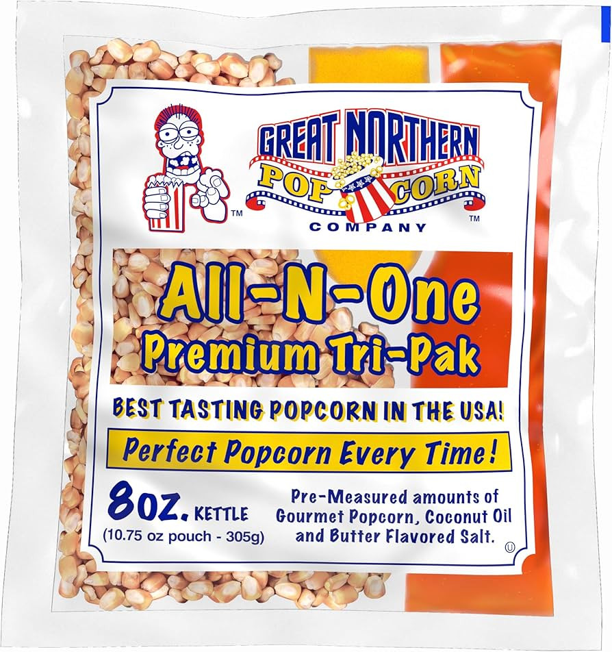 GREAT NORTHERN POPCORN COMPANY - Popcorn Packs, Pre-Measured, Movie Theater Style, All-in-One Ker... | Amazon (US)