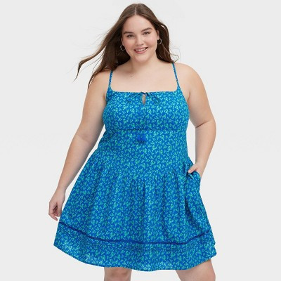 Women's Lobsters Drop Waist Mini Dress Cobalt Blue - Roller Rabbit x Target XXL | Target