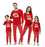 Benaive Matching Family Christmas Pajamas Set Boys Girls Holiday Pjs for Womens Mens Sleepwear (Red, | Amazon (US)