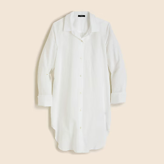 J.Crew: Cotton-linen Beach Shirt For Women | J. Crew US