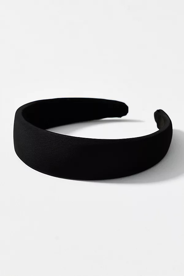 Puff Ribbed Satin Headband | Anthropologie (US)