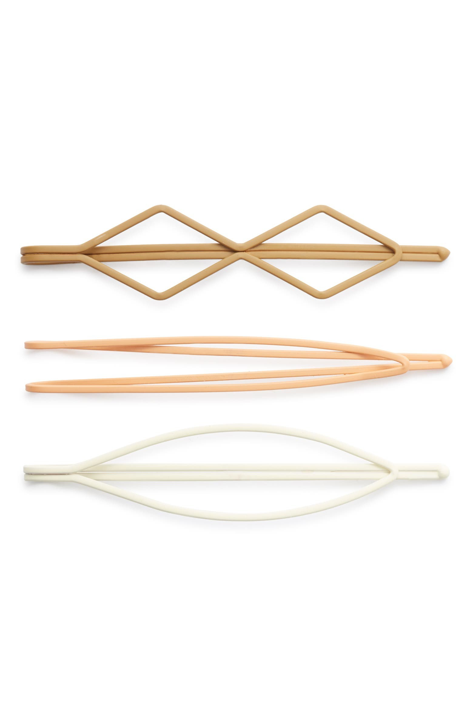Three-Pack Geo Coated Acetate Hairpins | Nordstrom