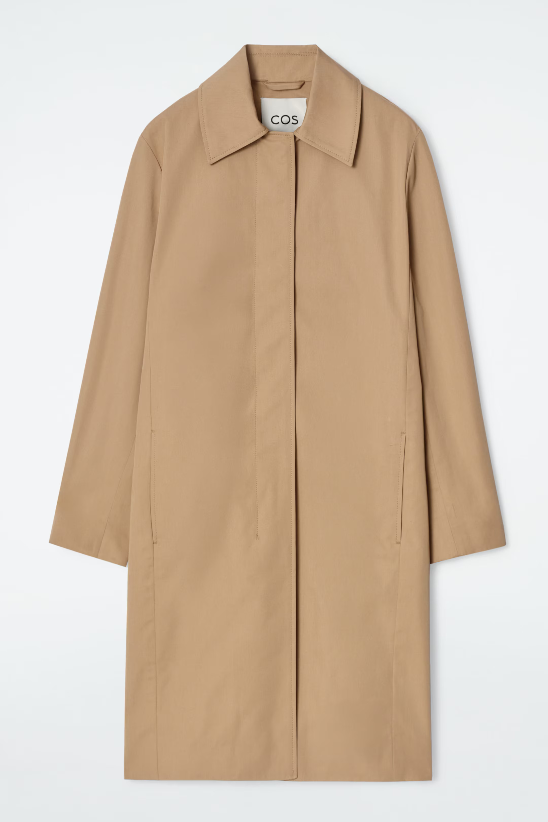 COTTON CAR COAT - BEIGE | COS GB | COS UK