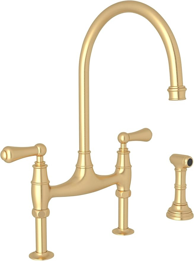 Rohl U.4719L-SEG-2 Georgian Era 1.8 GPM Widespread Bridge Kitchen Faucet - Includes Side Spray | Amazon (US)