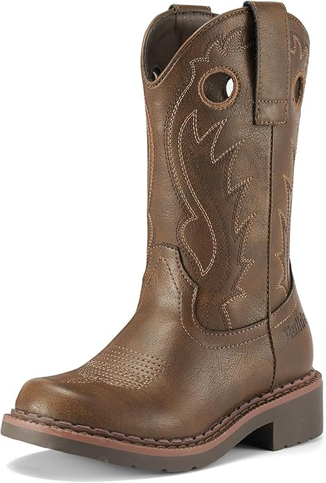 Rollda Boys Cowboy Boots Kids Western Boots Square Toe Girls Cowgirl Boots for Toddler/Little Kid... | Amazon (US)