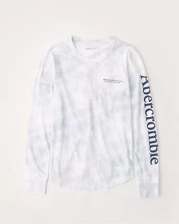 Long-Sleeve Print Logo Tee | Abercrombie & Fitch (US)