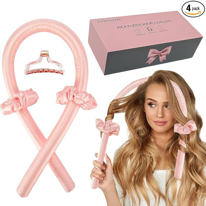 Heatless Curls Overnight,Hair Curlers to Sleep In,No Heat Satin Curling Rod Set Rollers,Sleeping ... | Amazon (US)