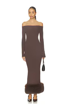 Ling Off The Shoulder Faux Fur Detail Dress
                    
                    Lovers and F... | Revolve Clothing (Global)