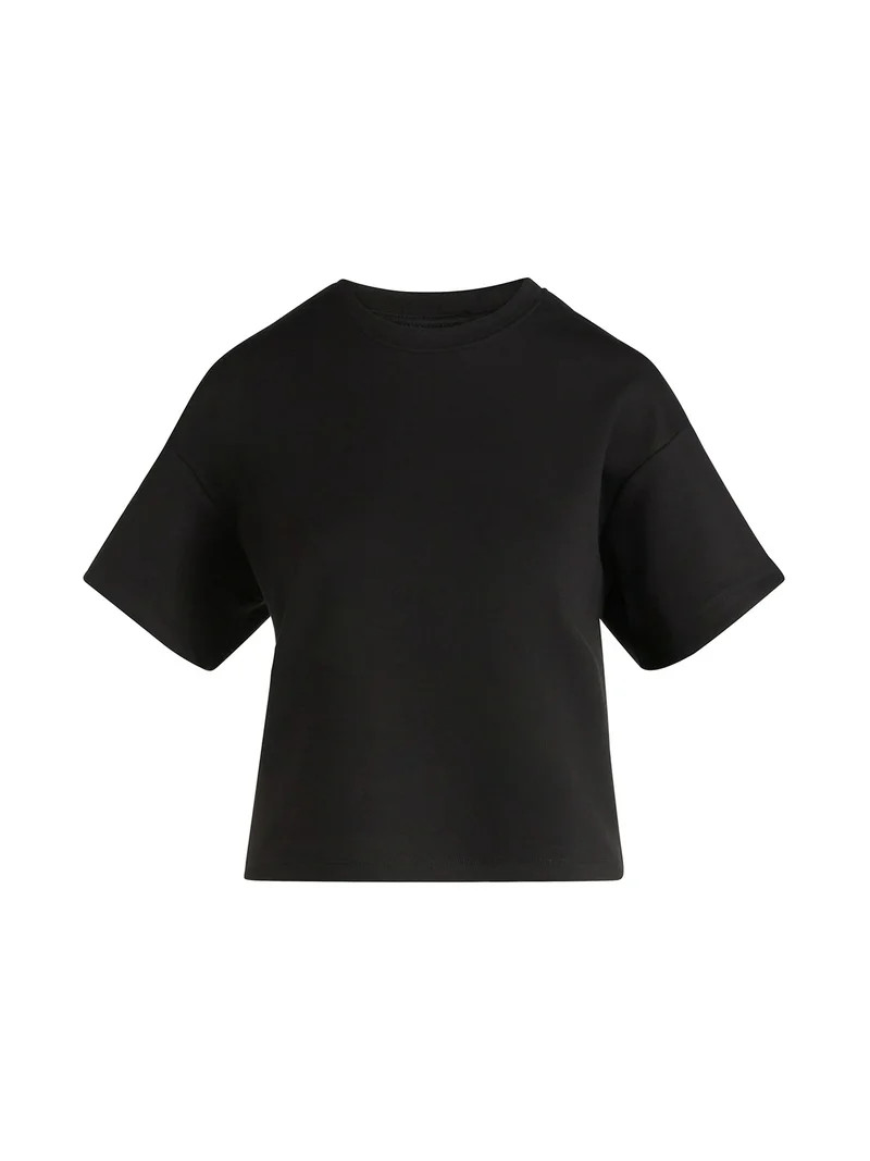 Scoop Women's and Women's Plus Scubaknit Tee with Short Sleeves, Sizes XS-4X | Walmart (US)