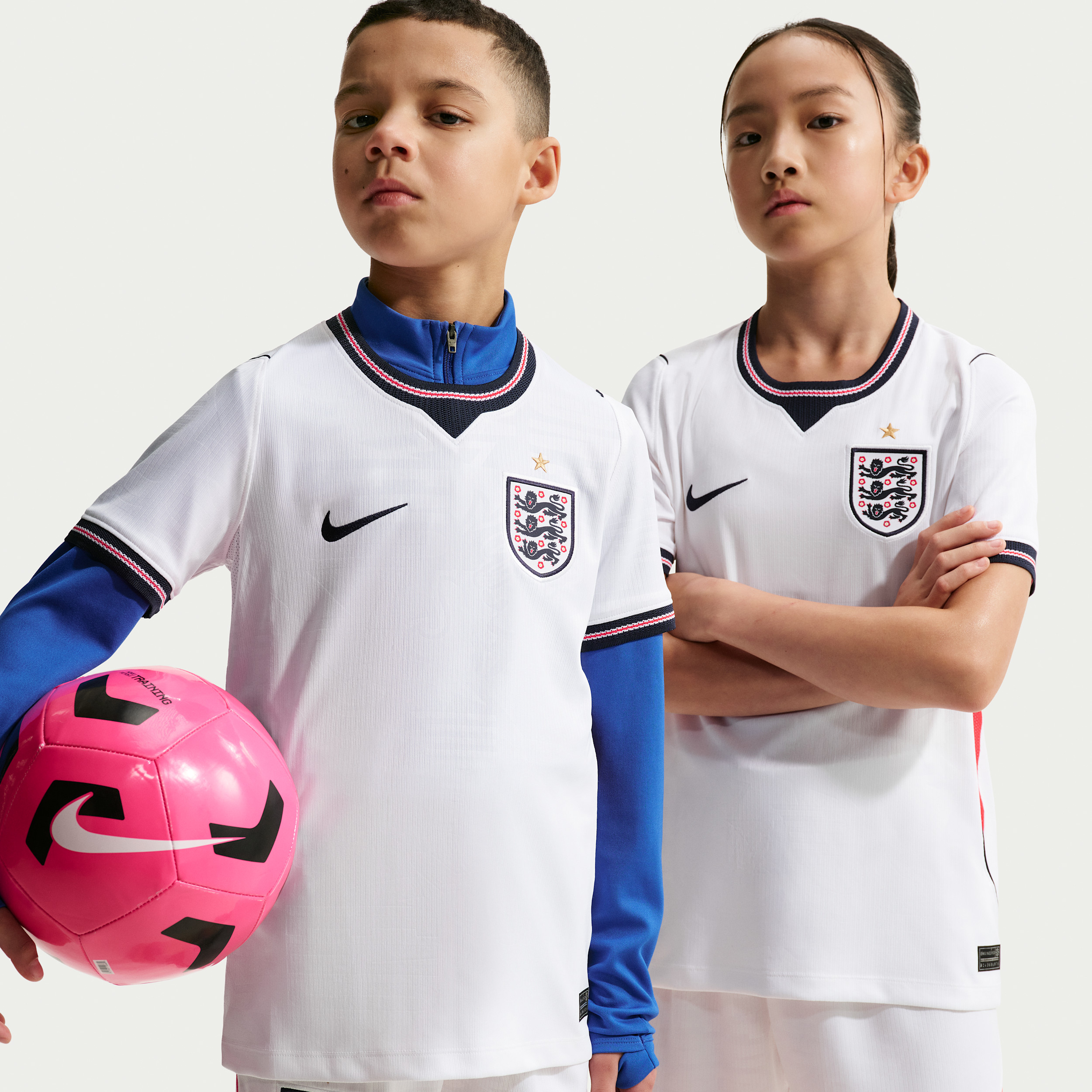 England National Team 2026 Stadium Home Big Kids' Nike Dri-FIT Soccer Jersey in White | IB5111-100 | Nike (US)
