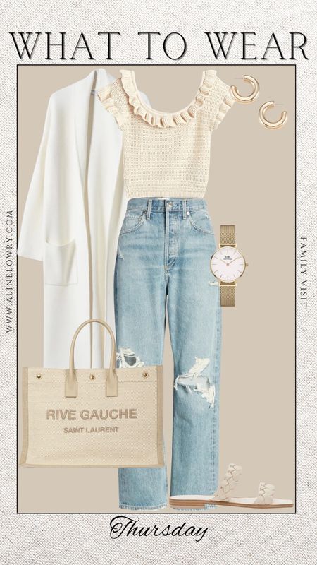 What to wear this Thursday - Family visits. Casual chic, cute outfit 

