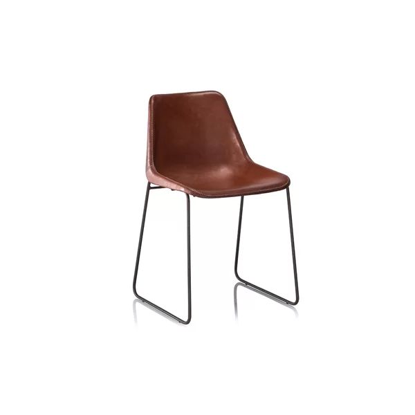 Hudson Genuine Leather Upholstered Dining Chair | Wayfair North America