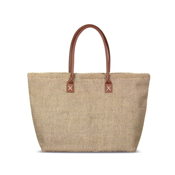 Zodaca Women Jute Shoulder Handbag Lightweight Tote Bag for Travel Beach Park Grocery Shopping - ... | Walmart (US)