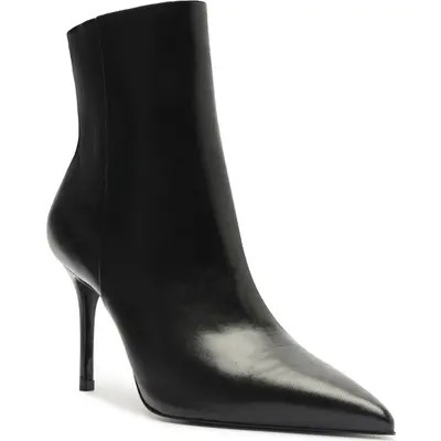 Schutz Mikki Casual Pointed Toe Genuine Calf Hair Bootie in Natural at Nordstrom, Size 7.5 | Nordstrom