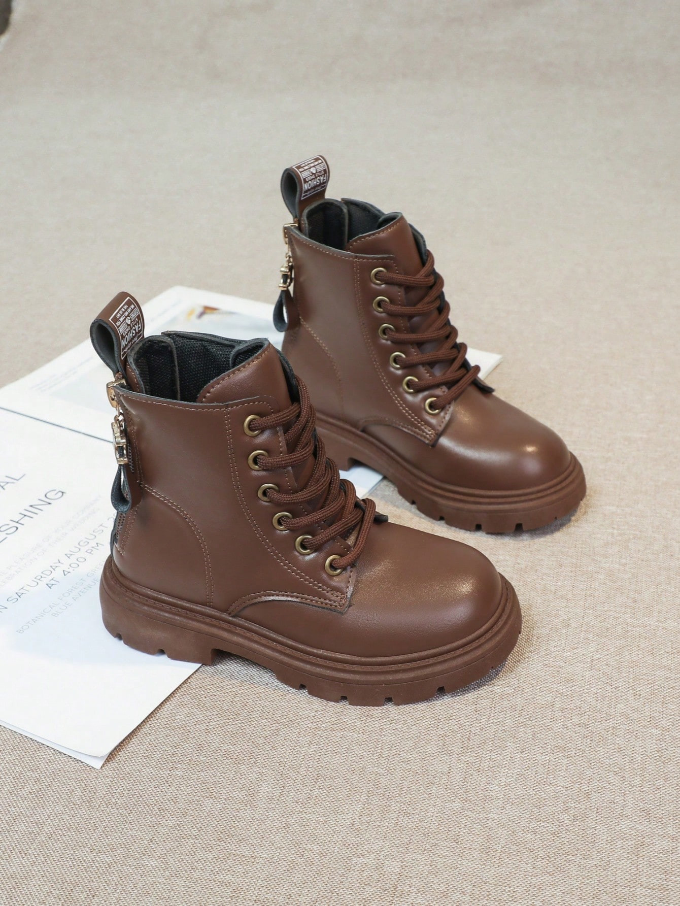 Kids  Boots, New Arrival Autumn Children Black Leather Boots, Stylish Short Boots For Little Girl... | SHEIN